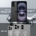 thumbnail image 2 of JETech Soft Clear Case for iPhone 16 6.1-Inch, Camera Lens Full Protection, Compatible with MagSafe Wireless Charging, Shockproof Electroplated TPU Phone Cover (Black), 2 of 6