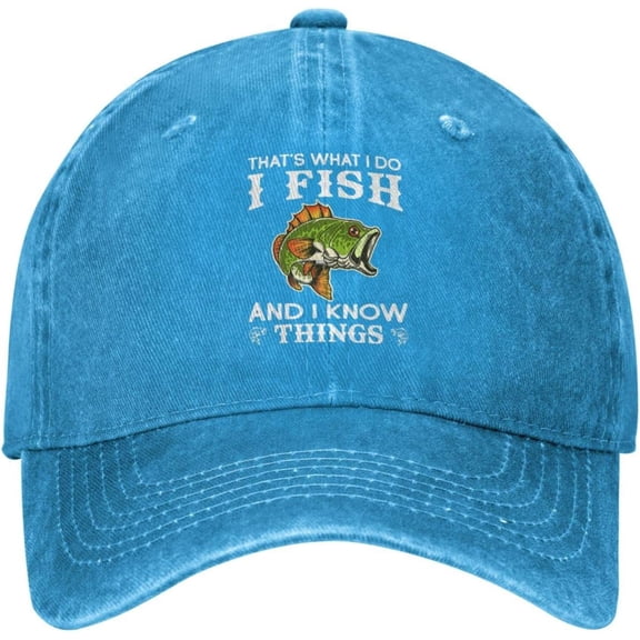 Fishing Lovers Hat That's Whats I Do I Fish and I Know Things Hat for Women Baseball Hat Trendy Hat
