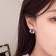 thumbnail image 4 of Pendientes de tuerca YONGSHENG con forma de corazón joyería luna y estrella con caja de joyería púrpura, 4 of 4