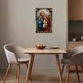 thumbnail image 4 of ZHONGYUTONG Holy Family Pictures Jesus and Virgin Mary Canvas Catholic Wall Art God Poster Christian Painting for Church Decor Framed (12.00" x 18.00"), 4 of 5