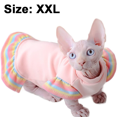 thumbnail image 2 of Camisetas de algodón para gatos sin pelo, ropa para mascotas, chaleco de cuello redondo con mangas para gatitos, jersey cálido para gatos, 2 of 6