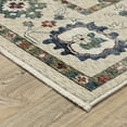 thumbnail image 4 of Oriental Weavers Hastings Area Rug - HA01W - 6'7" x 9'6" - in Ivory/ Multi - Vintage Inspired, Stain Resistant, Family and Pet Friendly , Dining, Living Room Rug, 4 of 5