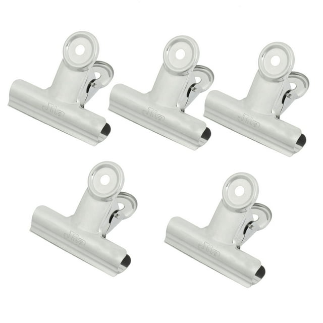 Unique Bargains 5 Pcs Stainless Steel Office File Document Paper Binder Clips