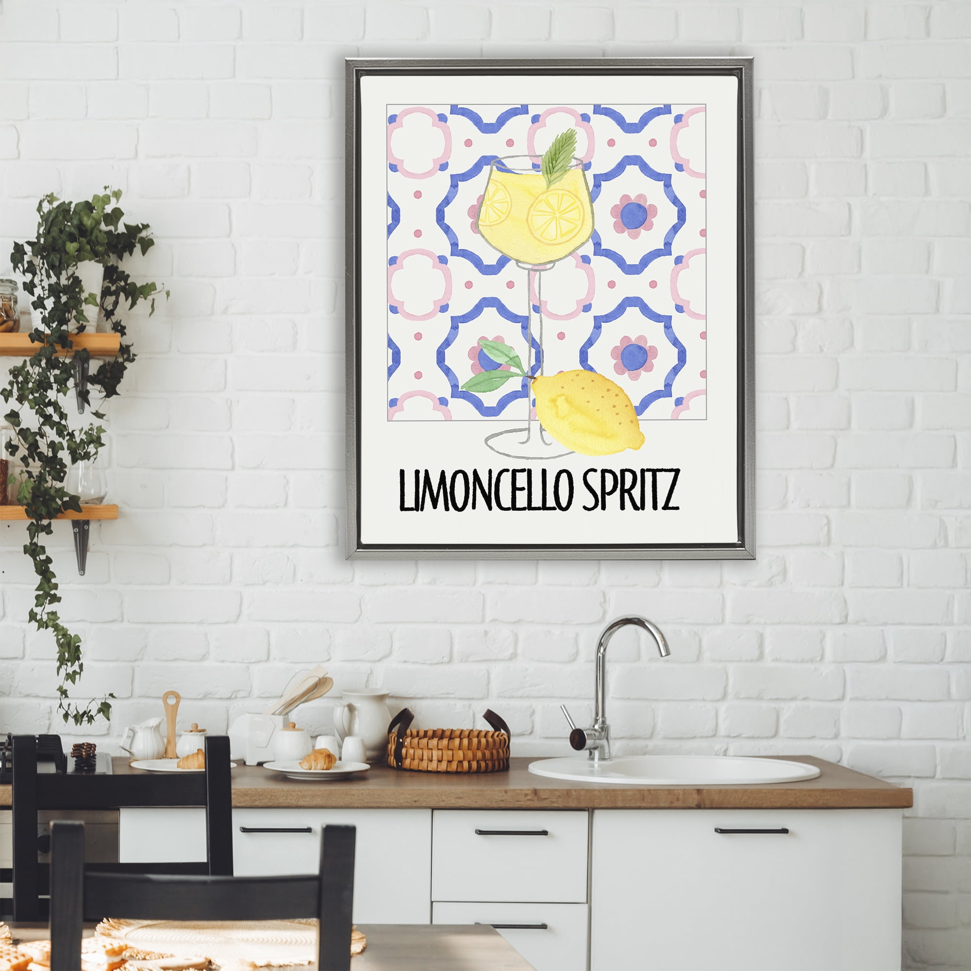 Stupell Industries Italy Spritz on My Mind Gray Framed Floater Canvas Wall Art, design by Nina Jacobs