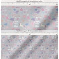 thumbnail image 2 of Soimoi Gray Cotton Cambric Fabric Heart & Unicorn Kids Printed Fabric 1 Yard 56 Inch Wide, 2 of 7