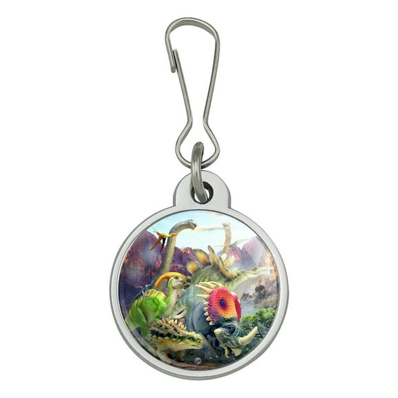 Dinosaurs Jurassic Dino Valley Jacket Handbag Purse Luggage Backpack Zipper Pull Charm