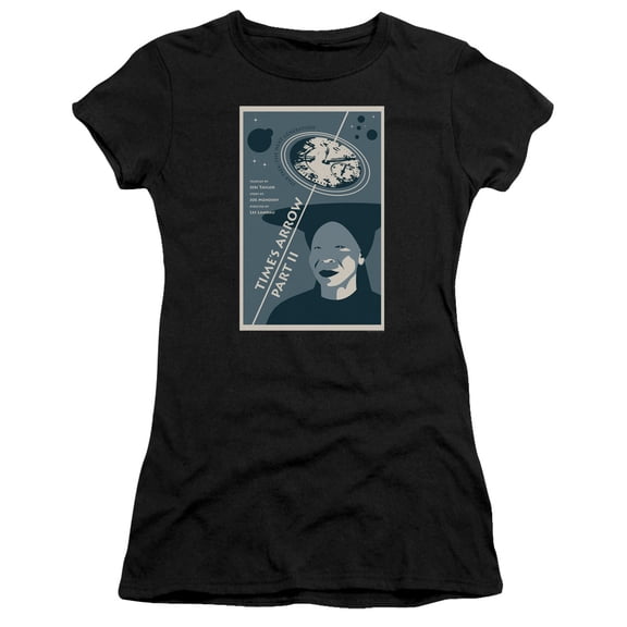 Star Trek Tng Season 6 Episode 1 Junior Women's Sheer T-Shirt Black