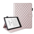 thumbnail image 3 of for Kindle Paperwhite 7 inch 12th Gen 2024 Released Case, Rhombus Pattern Multiple Viewing Angles Stand Slim Folio Cover (Rose Gold), 3 of 6