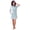 Sky Blue Stars, variant on Plus Size Plaid Flannel Button-Front Sleepshirt