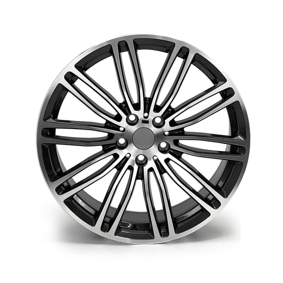 19" Front Wheel Rim 19x8-inch 5-Lug Machined Orbit Grey, for 2017-2020 BMW 5-Series M550i 530e xDrive 530i 540d 540i 550i, Replacement Rims