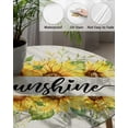 thumbnail image 3 of Fitted Round Tablecloths Table Covers 36-44in,Yellow Sunflower and Green Leaves Waterproof Elastic Edged Table Cloth for Kitchen Dining Holiday Party Tables Decor,Floral Sunshine Word on Linen, 3 of 6