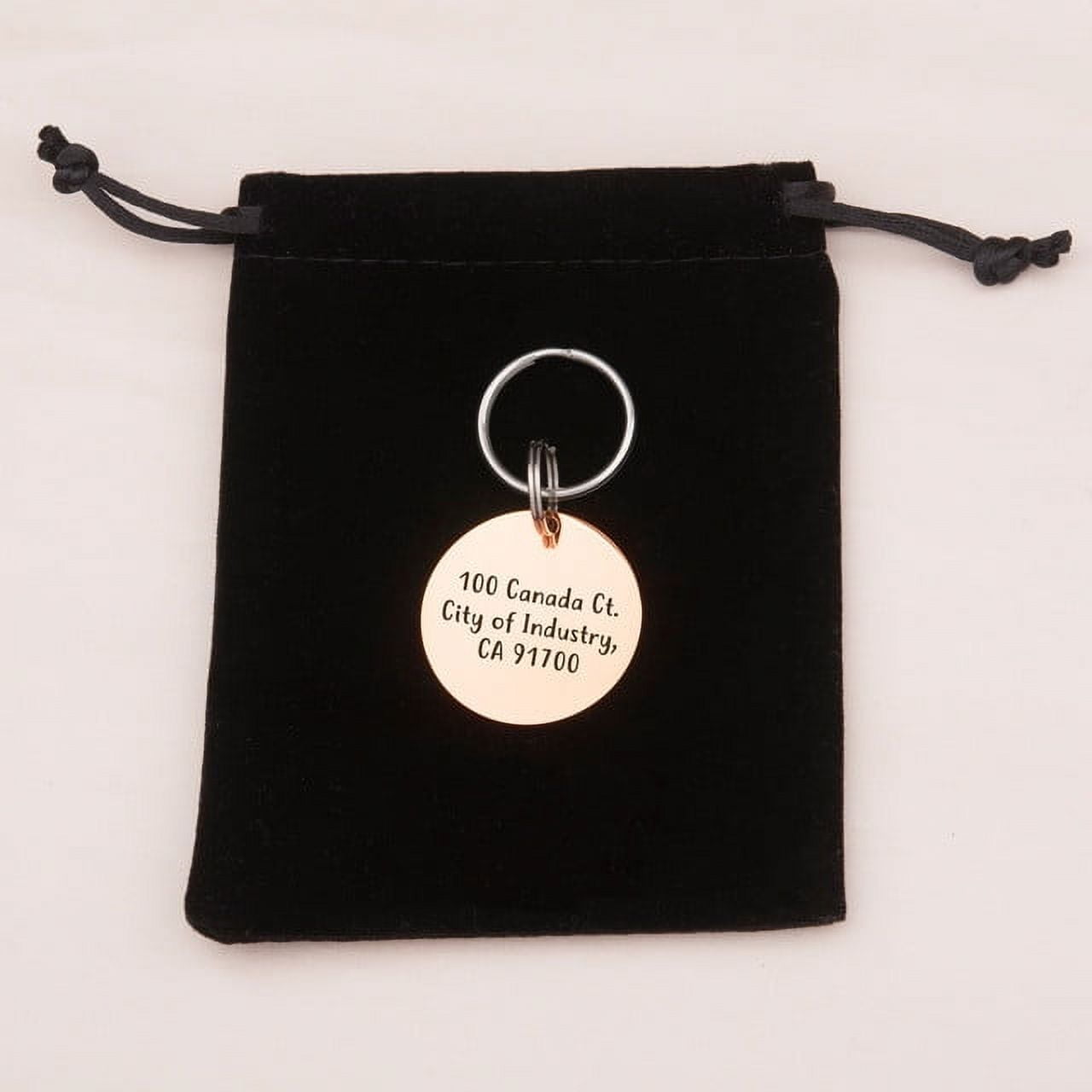 Anavia Stainless Steel Double Sided Round Name and Phone Number Engraved Dog & Cat ID Tag, Multi-color, M