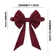 thumbnail image 3 of Funda de silla con lazo rojo navideño y correas decorativas para el respaldo. Ideal para decoración navideña., 3 of 9