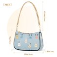 thumbnail image 3 of FORMRS Womens Shoulder Bag with Chain Strap Clutch Purse Cute Tote Handbag, Blue Rabbits, 3 of 7