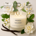 thumbnail image 4 of KBHOMFRA Scented Candle for Home, White Gardenia Soy Wax 12.4oz Large Capacity,3-Wick 70 Hours Burn,for Festival Luxury Gift, 4 of 9