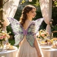 thumbnail image 5 of Fairy Wings for Adults, Transparent Fairy Wings ,Fairy Costume Set Organza Butterfly Wings Ideal for Cosplay, Party, 5 of 7