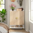 thumbnail image 2 of Tribesigns Shoe Cabinet with Doors, 7-Tier Shoe Storage Cabinet with Adjustable Shelves, Wooden Shoes Rack Shoe Storage Organizer for Entryway, Hallway, Closet, Living Room, 2 of 7