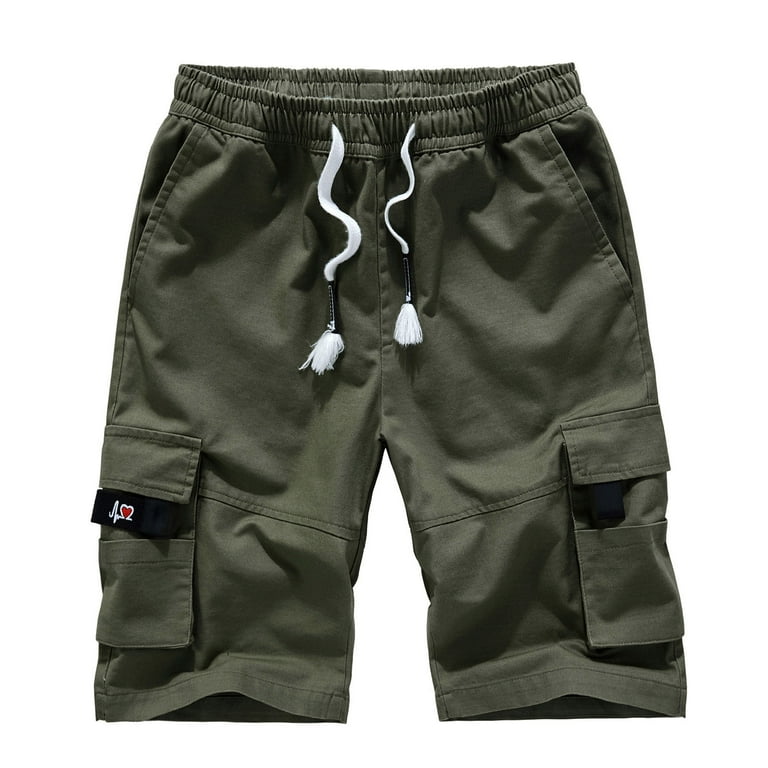 Plus Size Summer Cargo Shorts Men Cotton Casual Shorts Male Loose Short  Cargo Pants