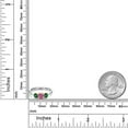 thumbnail image 6 of Gem Stone King 925 Silver and 10K Yellow Gold Pink Moissanite and Green Nano Emerald Engagement Ring for Women | 1.10 Cttw | Round 5MM | Gemstone Birthstone | Size 9, 6 of 6