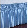 thumbnail image 3 of RUseeN Wrap Around Ruffled Bed Skirt with Adjustable Elastic Belt - 15 Inch Drop Easy to Put On, Wrinkle Free Bedskirt Dust Ruffles, Bed Frame Cover for Queen Size Beds, Azure Blue, 3 of 8