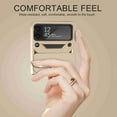 thumbnail image 5 of for Samsung Galaxy Z Flip 3 5G Case, with Ring Kickstand and Camera Protection,Heavy Duty Protective Shockproof Protective Rubber PC Phone Back Cover for Samsung Galaxy Z Flip 3 5G, Gold, 5 of 8