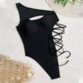 thumbnail image 5 of BSDJILFG Womens Swimwear One-Piece Push Up Bikini Sexy One Shoulder Cutout Swimsuit Slim Fit Summer Bathing Suits, 5 of 9