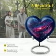 thumbnail image 3 of MUKTIVE Galaxy Blue Urns for Human Ashes Adult, Keepsake Funeral Urn for Adult Ashes Women & Men With, Burial Ash Urns for Humans 3 Inch, Heart Memorial Gifts for Women & Men, 3 of 7
