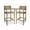Teak, variant on Brigitte Outdoor Acacia Wood Barstools, Set of 2, Teak