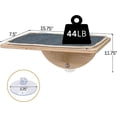 thumbnail image 6 of Pet gift!Cat Window Perch,Cat Hammock with 3 Strong Suction Cups, Wall Mounted Cat Bed and Washable Mat for Indoor Cats , Wood Color, 6 of 6
