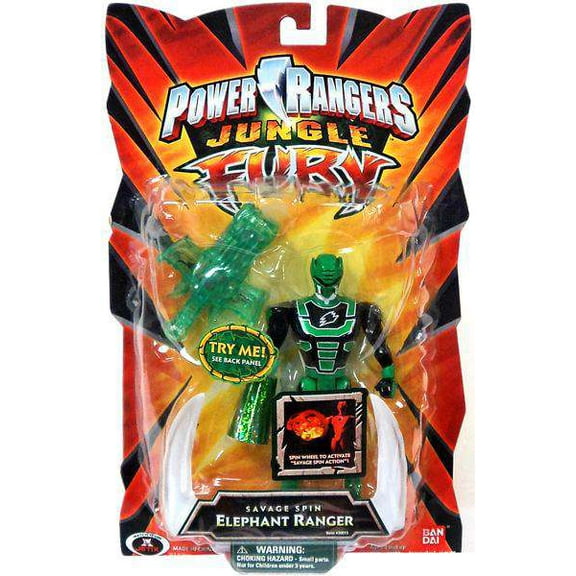 Power Rangers Jungle Fury Savage Spin Elephant Ranger Action Figure