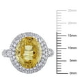 thumbnail image 2 of Everly Women's Created Citrine and Sapphire Sterling Silver Engagement Ring, 2 of 8