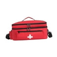thumbnail image 2 of Tachiuwa First Aid Bag Emergency Set Organizer Carrying Case Smooth Zipper Large Capacity Red, 2 of 9