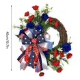 thumbnail image 4 of Independence Day Cane Circle Artificial Flower Pendant Family Decorative Wreath E  Summer Clearance!, 4 of 4
