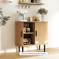 thumbnail image 6 of Flictozena 35" Mid-Century Modern Storage Cabinet - Fluted Buffet Sideboard with Sliding Tambour Doors & Adjustable Shelves, Credenza Console Table for Kitchen, Dining Room, Living Room, Entryway, 6 of 8
