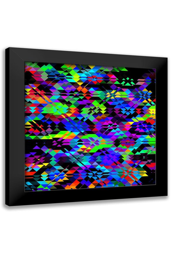 Studio Nine 6 12x12 Black Modern Framed Museum Art Print Titled - Cobalt D