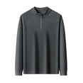 thumbnail image 4 of Yaoyar Quarter Zip Golf Pullover Men Dry Fit Long Sleeve Performance Wicking Mock Neck 1/4 Zip Pullover Mens Sweatshirt, 4 of 5