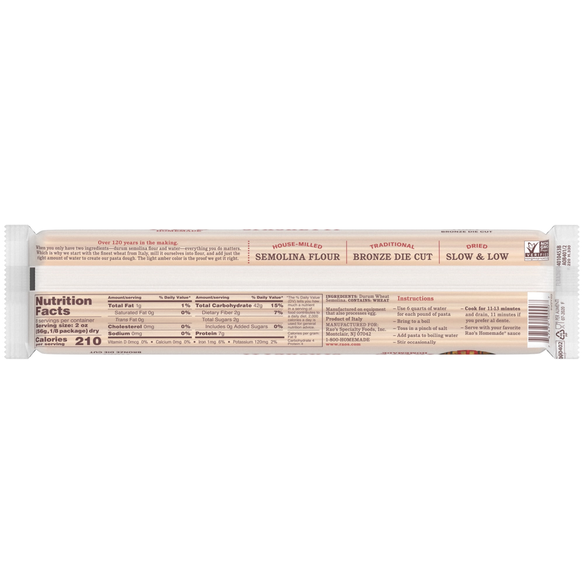 (8 pack) Rao's Homemade Spaghetti Pasta, 16 oz