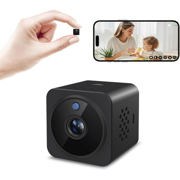 Hidden Camera Spy Camera,4K HD Mini Nanny Cam for Home/Office with Night Vision, App Control WiFi Indoor Security Cameras, Motion Detection,Wireless Remote Viewing Cam