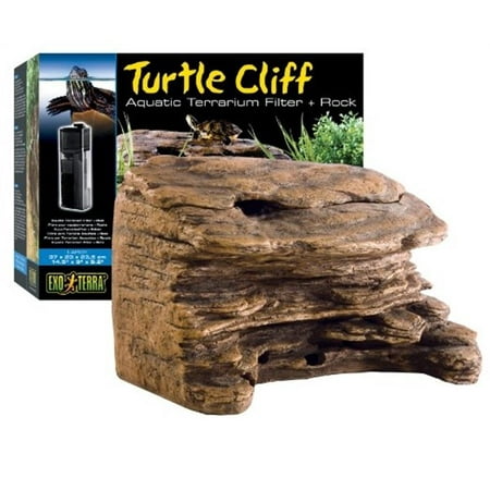 Exo Terra Turtle Cliff Aquatic Terrarium Filter/Rock, (Best Turtle Filter Aquatic Turtles)