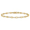 thumbnail image 5 of Auriga Fine Jewelry 14K Yellow Gold Polished Fancy Link Bracelet 7.5inch for Women, 5 of 6