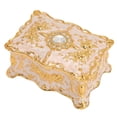 thumbnail image 1 of Vintage Jewelry Box, Small Jewelry Box European Style Exquisite Hand Carved  For Necklace Gold Red,Gold White,Gold Blue, 1 of 8