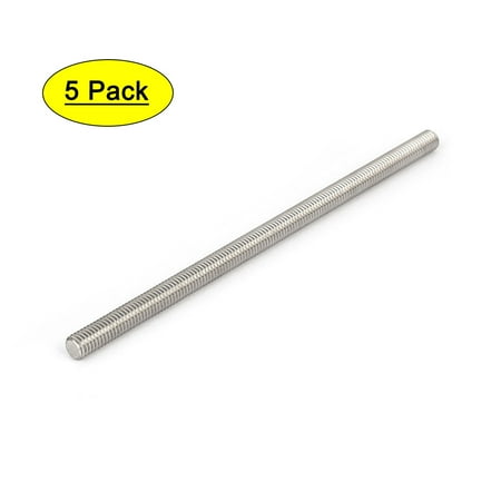 

Uxcell M6x130mm 304 Stainless Steel Fully Threaded Rod Bar Studs Silver Tone (5-pack)