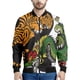 thumbnail image 2 of Chaqueta con estampado de dragón chino para hombre, abrigo con estampado 3D de animales, moda informal, chaquetas de gran tamaño con cremallera, tops de manga larga, 2 of 4