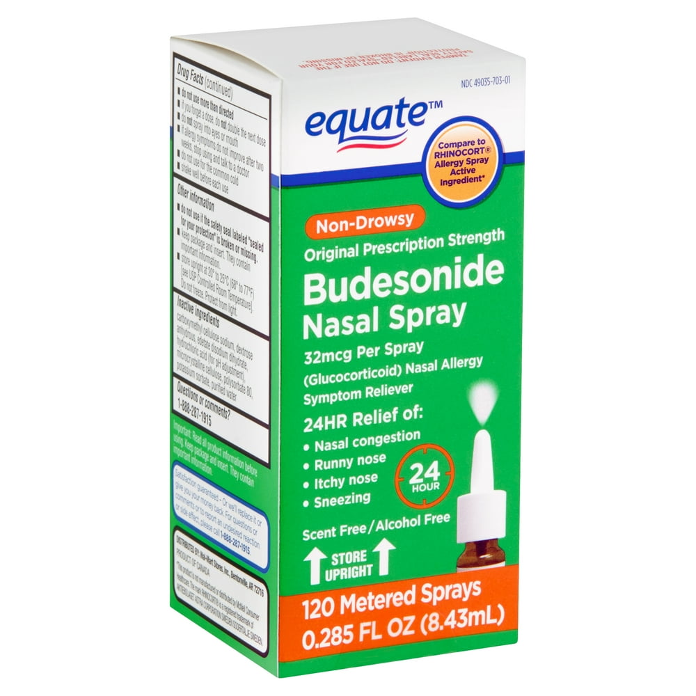 Equate NonDrowsy Budesonide Nasal Spray 32mcg, 120 sprays Walmart