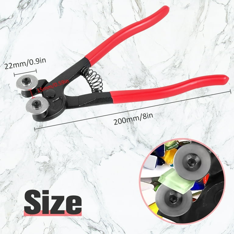 Glass Tile Nippers - Heavy Duty Wheeled Glass Mosaic Nipper & HD Ceramic  Tile Nipper, Tile Cutter Pliers Soft-Grip Handle - Shapping Plier, Nipper Cutting  Tools - China Glass Plier, Running Plier