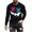 Black, variant on WREESH Halloween Long Sleeve Tops Fashionable Men's Printed Top with Long Sleeved Round Neck and Smiling Face Printed Top/Shirt Black