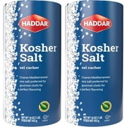 Haddar, Kosher Salt, 16oz Tube 2 Pack Total 2LB