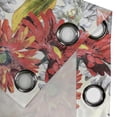 thumbnail image 4 of Ambesonne Flower Grommet Curtain, Floral Art Ornament Gerbera, 50"x96", Dark Salmon Grey and Mustard, 4 of 5