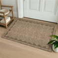 thumbnail image 1 of Nanan 2'x3' Scalloped Edge Area Rug, Machine Washable Low-Profile Woven Carpet, Non-Slip Soft Textured Rug for Living Room Bedroom Nursery Home Decor,Coffee, 1 of 8