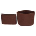 thumbnail image 2 of Insert Felt Bag, Fine Stitching Partition Storage Zipper Closure Practical Insert Purse Bag Barrel Shaped  for Organization for Travel, 2 of 8